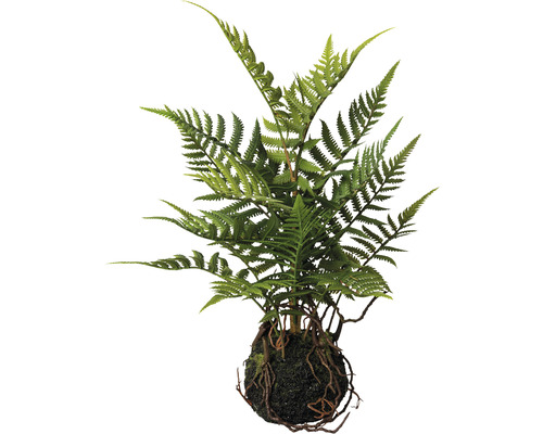 Plante artificielle fougère en motte h 38 cm vert