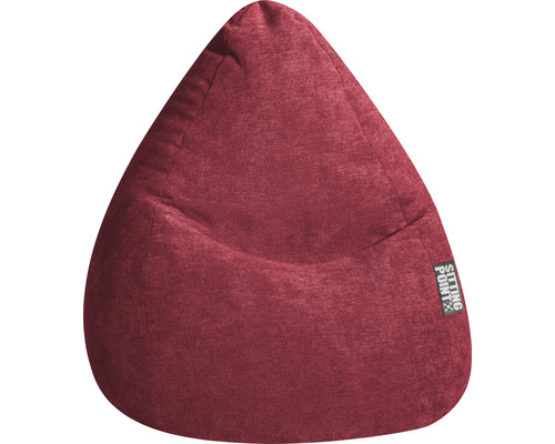 Pouf coussin Sitting Point Beanbag Alfa XL env. 220 litres bordeaux 70x110 cm Pouf rouge en forme de goutte