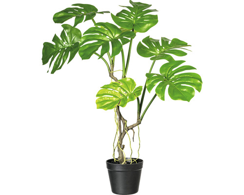 Kunstpflanze Splitphilodendron H 75 cm grün