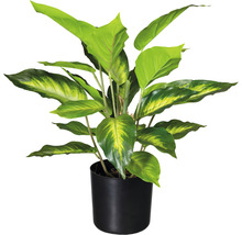 Plante artificielle dans un pot noir