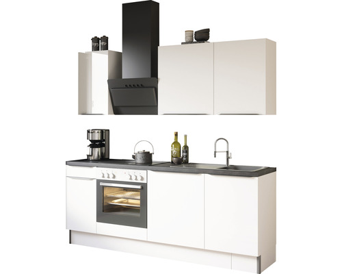 Cuisine complète sans appareils Optifit OPTIkoncept Arvid986 blanc largeur 210 cm KCAV 218OE-8+