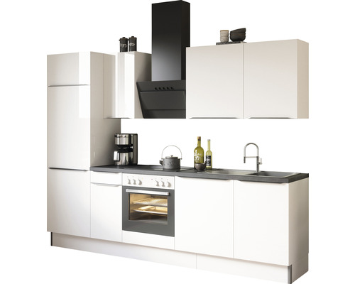 Cuisine complète sans appareils Optifit OPTIkoncept Arvid986 blanc largeur 270 cm KCAV 2708OE-8+