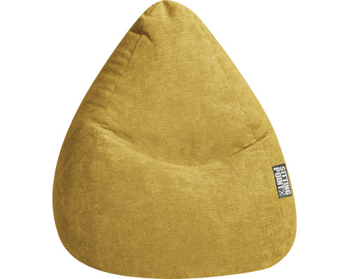 Pouf coussin Sitting Point Beanbag Alfa XXL env. 300 litres jaune moutarde 80x130 cm Pouf coussin Sitting Point Beanbag Alfa XXL env. 300 litres jaune moutarde 80x130 cm