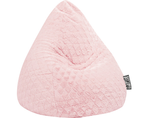 Sitzsack Sitting Point Beanbag Fluffy Hearts L ca. 120 Liter rosa 70x90 cm