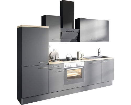 Cuisine complète sans appareils Optifit OPTIkoncept Ingvar420 anthracite largeur 270 cm KCIN 2748OE-8+