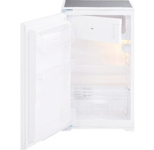 Réfrigérateur blanc ouvert avec éclairage intérieur