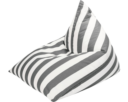 Pouf coussin Outdoor Sitting Point Santorin Calypso env. 300 litres anthracite/blanc 110x115x90 cm