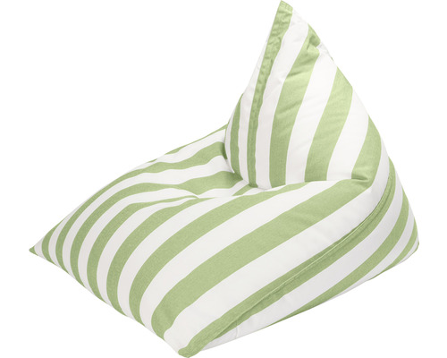 Pouf coussin Outdoor Sitting Point Santorin Calypso env. 300 litres vert/blanc 110x115x90 cm