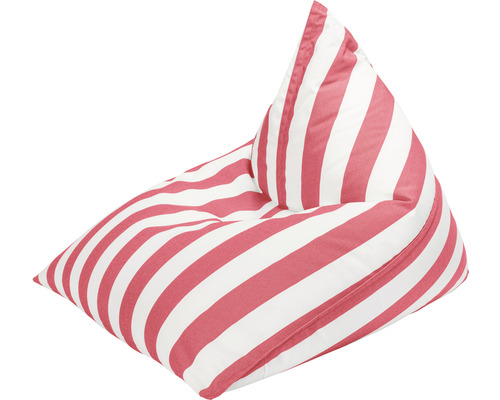 Pouf coussin Outdoor Sitting Point Santorin Calypso env. 300 litres rouge/blanc 110x115x90 cm