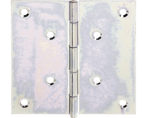 Charnière carrée avec une tige en acier inoxydable rivetée 100 x 97,5 mm galvanisation sendzimir