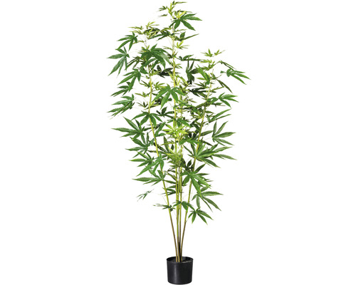 Plante artificielle chanvre décoratif h 150 cm vert