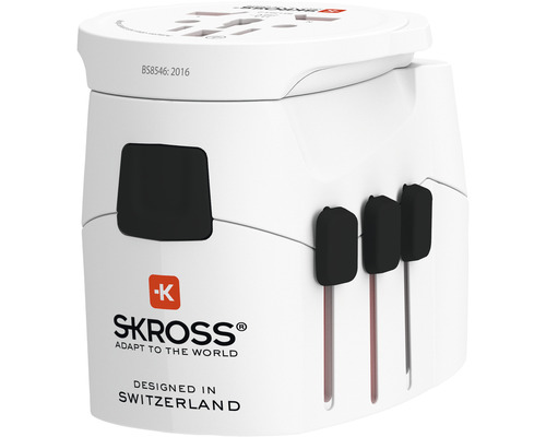 Adaptateur de voyage SKROSS Pro World Schuko 2 x USB 7 A 250 V