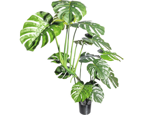 Kunstpflanze Splitphilodendron H 120 cm grün