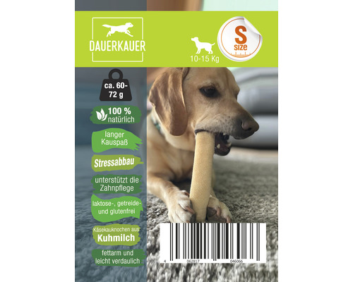 Snack à mâcher longue durée pour chiens, convient aux chiens de dix à 15 kilogrammes, environ 60 à 72 grammes, taille S