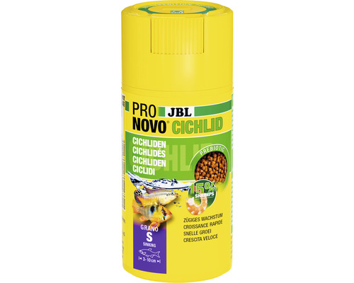 Granulatfutter JBL PRONOVO CICHLID GRANO S100mlCL JBL Pro Novo Cichlid S Fischfutter Dose