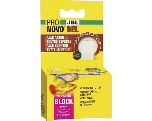 Blocs alimentaires de fin de semaine JBL PRONOVO BEL WEEKEND JBL Pro Novo Bel Bloc nourriture week-end pour poissons