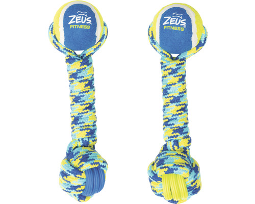 Jouet pour chien détail de l'article évaluations clients K9 Fitness by Zeus Rope & TPR Tennis Dumbbell choix de couleurs aléatoire