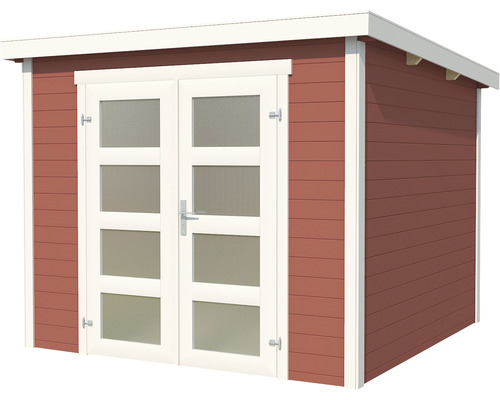 Abri de jardin avec double porte et fenêtres