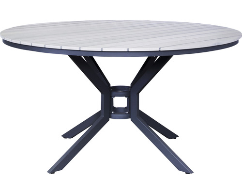 Table de jardin SenS-Line garden furniture 140 x 140 x 74 cm aluminium gris