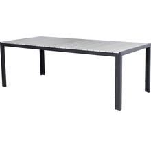 Rechteckiger Gartentisch mit Aluminiumgestell und Tischplatte