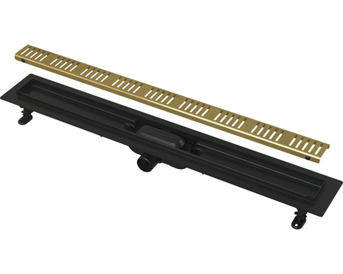 Caniveau de douche form&style REDONDA 750 x 62 mm capacité d'écoulement 28 l/min grille laiton Caniveau de douche form&style REDONDA 750 x 62 mm capacité d'écoulement 28 l/min grille laiton