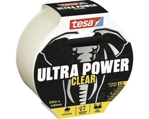 Tesa Ultra Power Clear Klebeband Rolle 20 Meter mal 48 Millimeter