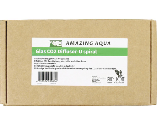 Amazing Aqua Glas CO2 Diffusor-U spiral in Kartonverpackung