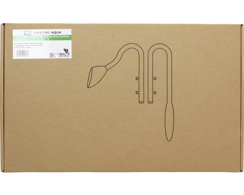 Verpackung eines Glas Auslauf für Aquarien