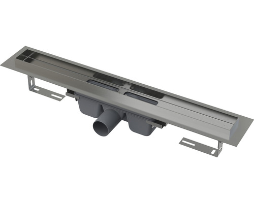 Caniveau de douche Jungborn 750 x 95 mm capacité d'écoulement 60 l/min UNO6- 750 Caniveau de douche en acier inoxydable avec kit de montage
