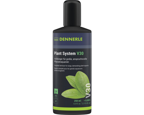 Engrais pour plantes d'aquarium Dennerle Plant System V30, 250ml engrais complet liquide