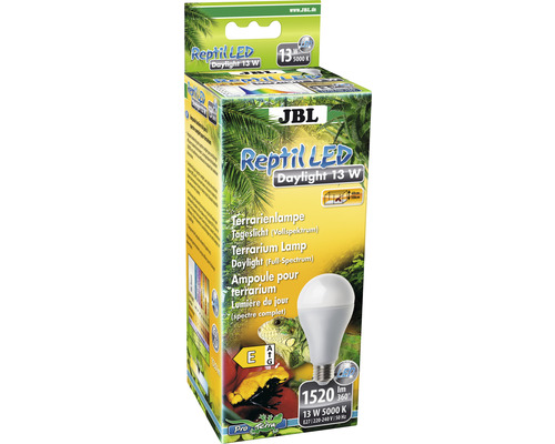 Éclairage de terrarium ampoule JBL LED Daylight 13 W ampoule lumière du jour avec spectre complet pour terrariums E 27