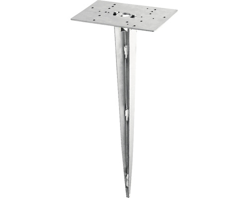 Pic universel pour bornes extérieures et potelets lumineux Trio acier inoxydable Ancre de terre avec plaque de montage pour le jardin