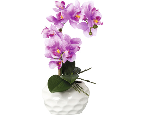 Plante artificielle Phalaenopsis h 33 cm violet