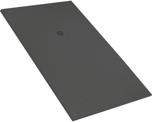 Receveur de douche rectangulaire en résine minérale avec garniture d''écoulement