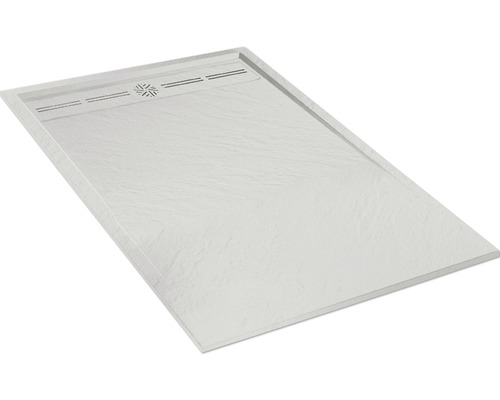 Receveur de douche rectangulaire en résine de pierre avec écoulement