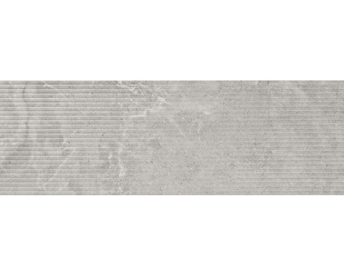 Steingut Dekorfliese Blind Dolomiti 30x90 cm ash
