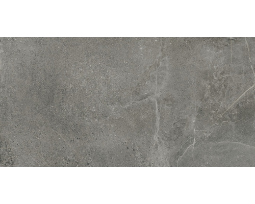 Carrelage sol et mur en grès cérame fin Dolomiti 60x120 cm anthracite