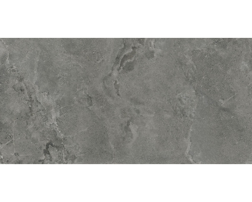 Carrelage sol et mur en grès cérame fin Dolomiti 80x160 cm anthracite