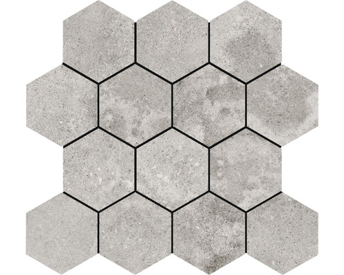 Feinsteinzeugmosaik Hexa Dolomiti ash 29x27 cm