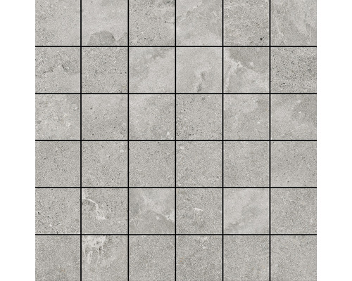 Mosaïque en grès cérame fin Dolomiti ash 30x30 cm Mosaïque en grès cérame