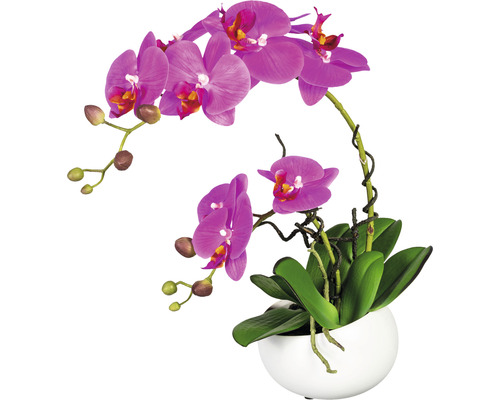 Plante artificielle Phalaenopsis h 42 cm violet
