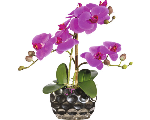 Plante artificielle Phalaenopsis h 30 cm violet