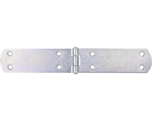 Charnière française 250 x 40 mm galvanisé, passivation couche épaisse 1 pièce Bande de charnière en métal avec trous de fixation