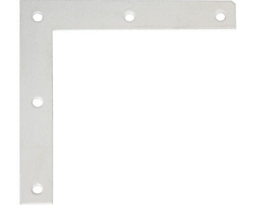 Équerre d’angle 100x100x15 mm blanc avec un revêtement en plastique 1 pièce Equerre de fixation avec trous pour la fixation