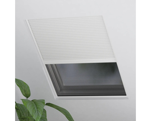 Soluna Dachfenster Insektenschutz Plissee weiß 80x120 cm