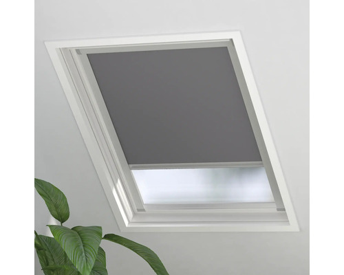 Soluna Dachfensterrollo Sky 2.0 Verdunkelung geeignet für Velux SK10 grau 97,3x141,7 cm