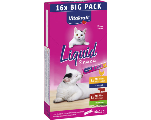 Vitakraft Katzensnack Liquid Snack Huhn und Rind, 90g