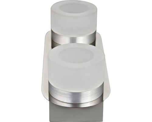 Gobelet double en verre et métal pour brosses à dents