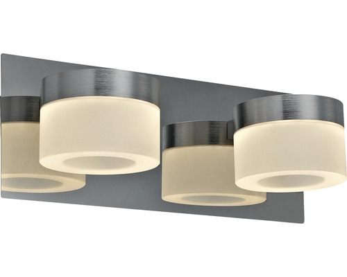 Applique murale à plusieurs lampes avec abat-jour cylindriques pour salle de bains