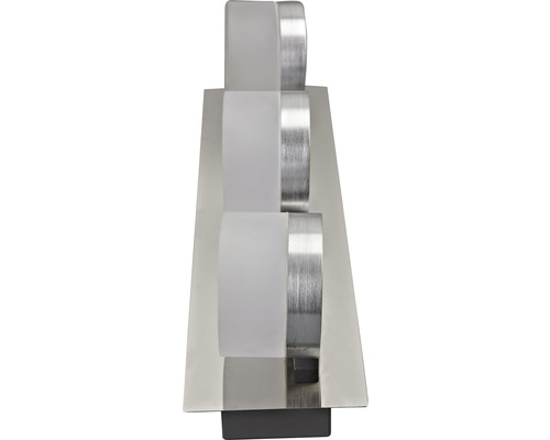 LED FLAIR Wandleuchte 3-flammig 19W 3x630 lm 3000 K warmweiss HxB 100x420 mm Kynosura chrom Wandleuchte mit drei Leuchten aus Metall und Glas